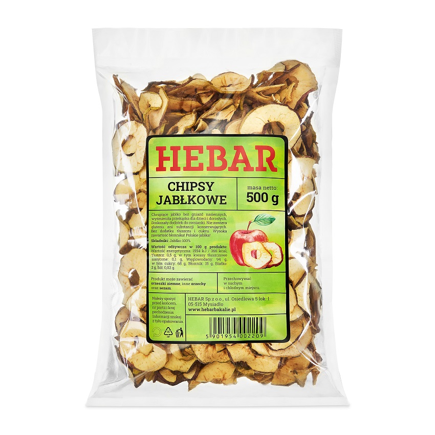 HEBAR Chipsy jabłkowe