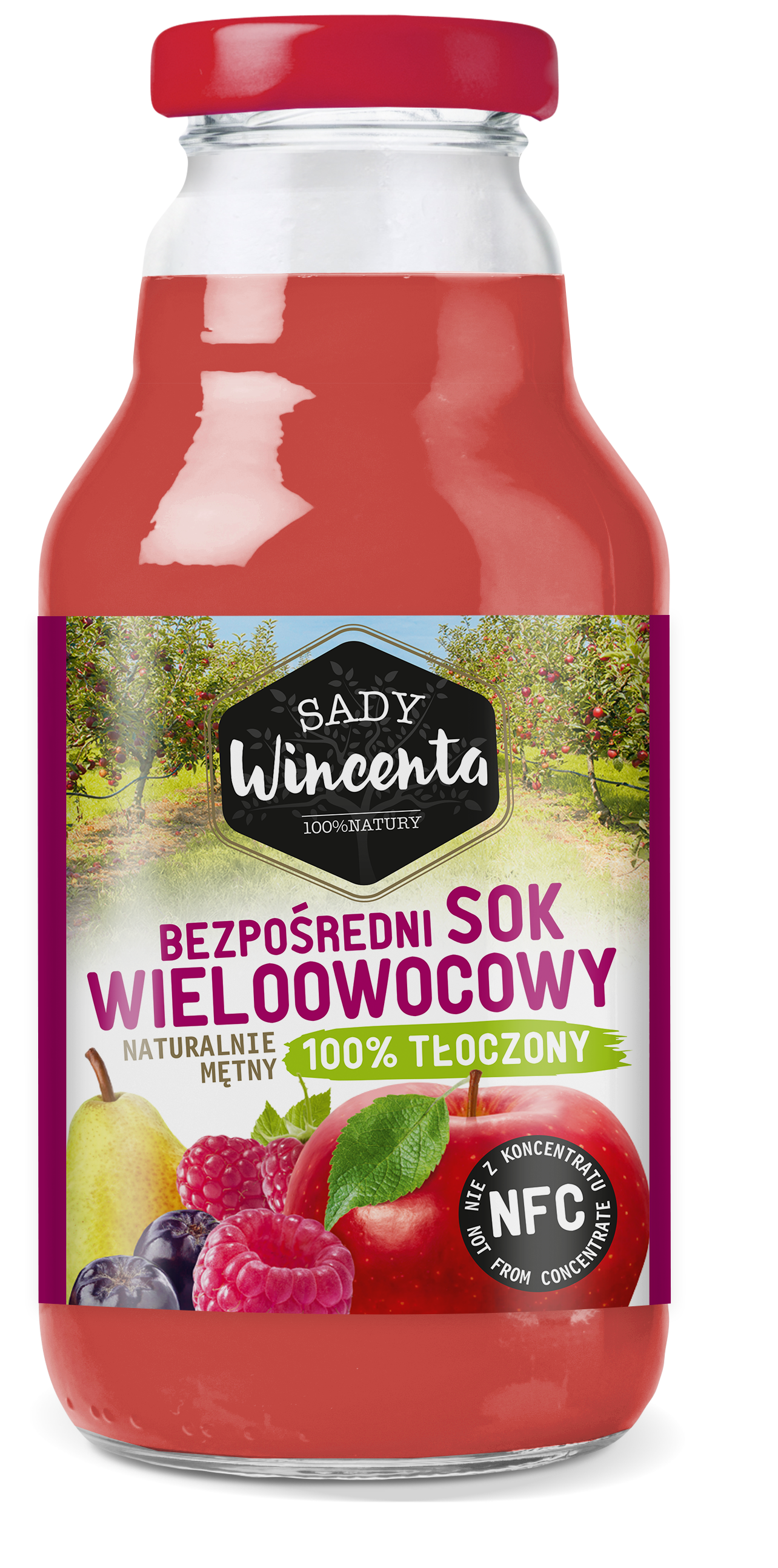 SADY WINCENTA Sok wieloowocowy w butelce tłoczony