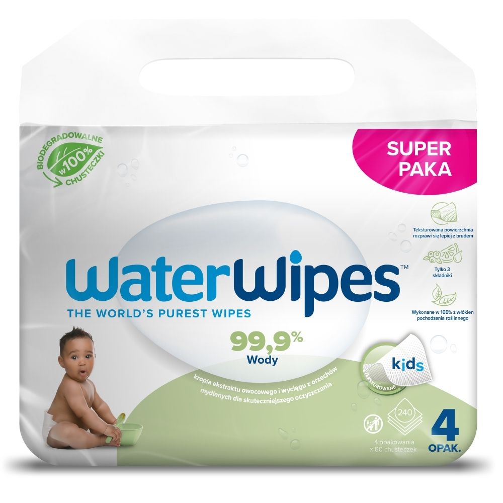 WATERWIPES Chusteczki BIO Soapberry 4x60 szt.