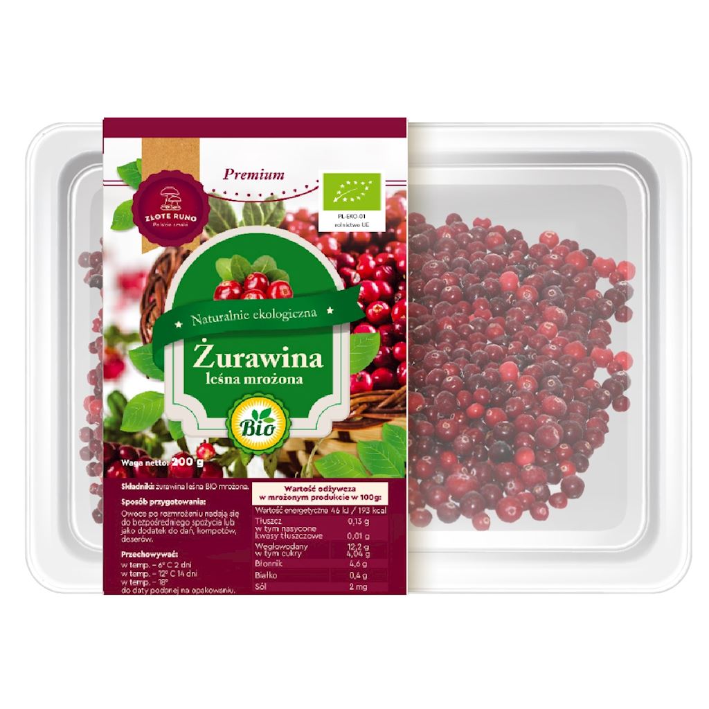 ZŁOTE RUNO Żurawina mrożona BIO