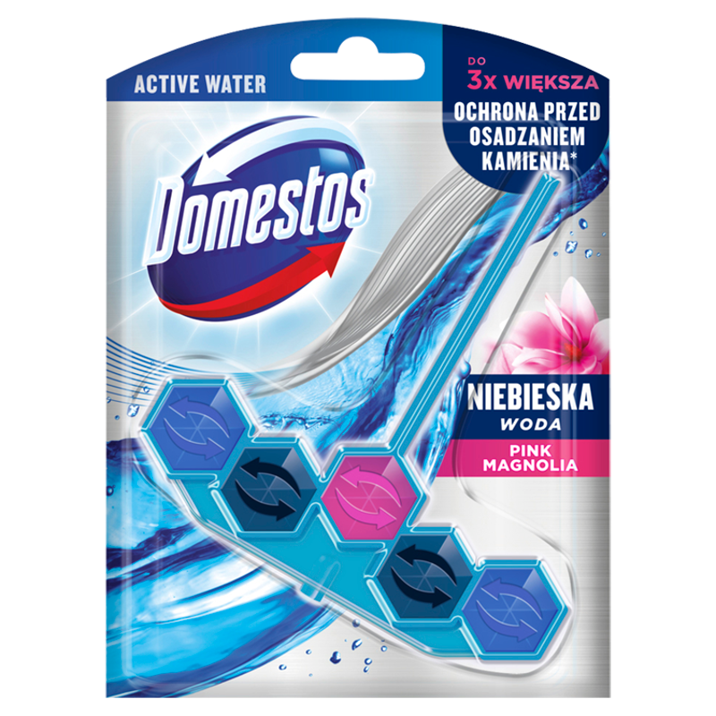 DOMESTOS Power 5 Kostka toaletowa aktywna o zapachu magnolii 1x53g
