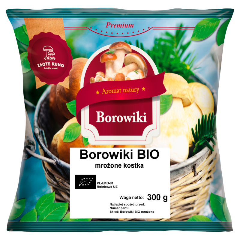 ZŁOTE RUNO Borowiki mrożone kostka BIO