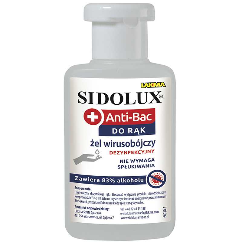 SIDOLUX Anti - Bac Żel wirusobójczy do dezynfekcji rąk