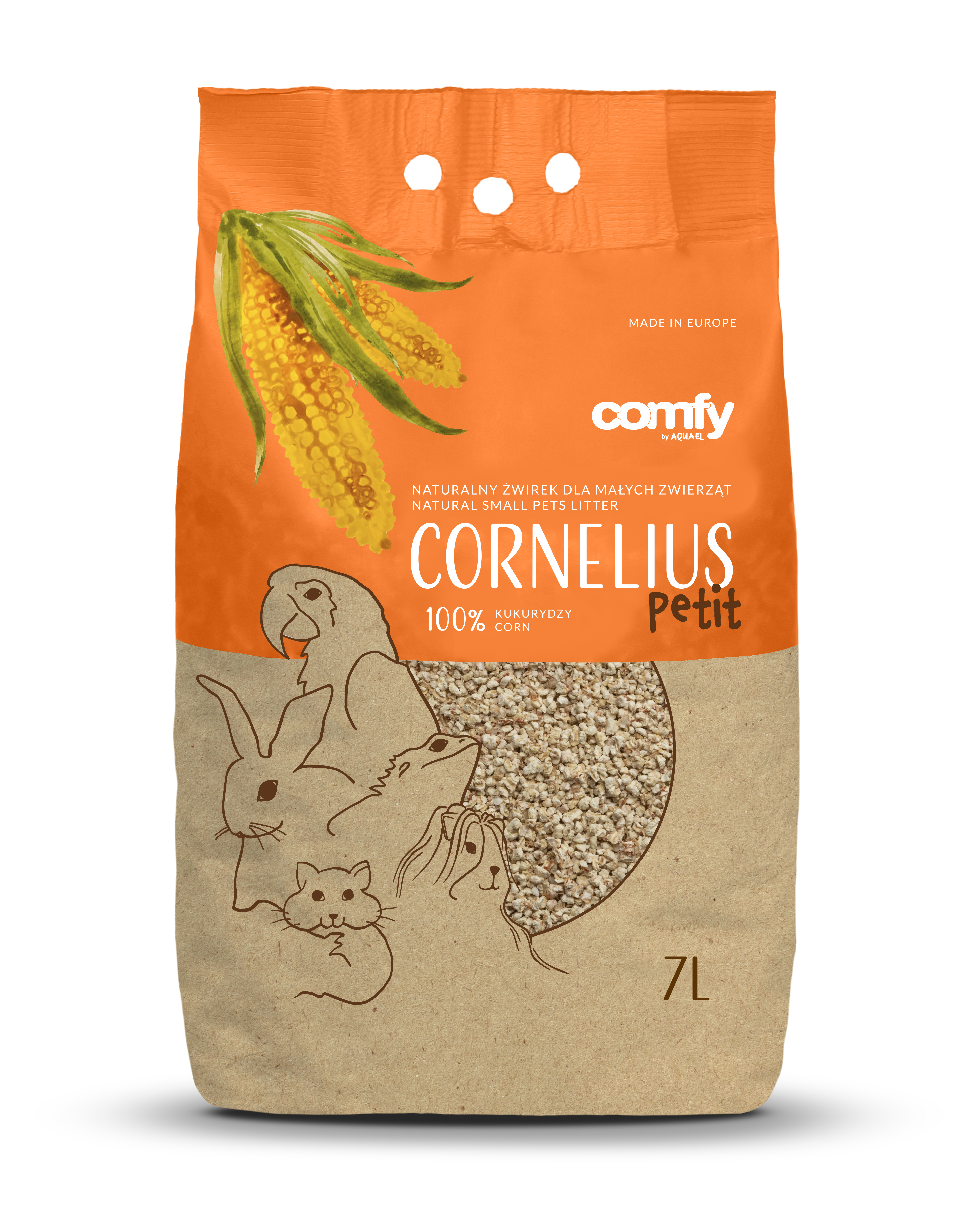 COMFY Cornelius Żwirek kukurydziany dla małych zwierząt