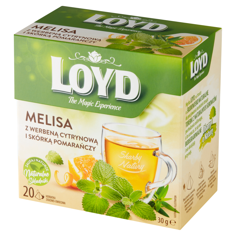 LOYD TEA Melisa z werbeną cytrynową i skórką pomarańczy 20 torebek ex.