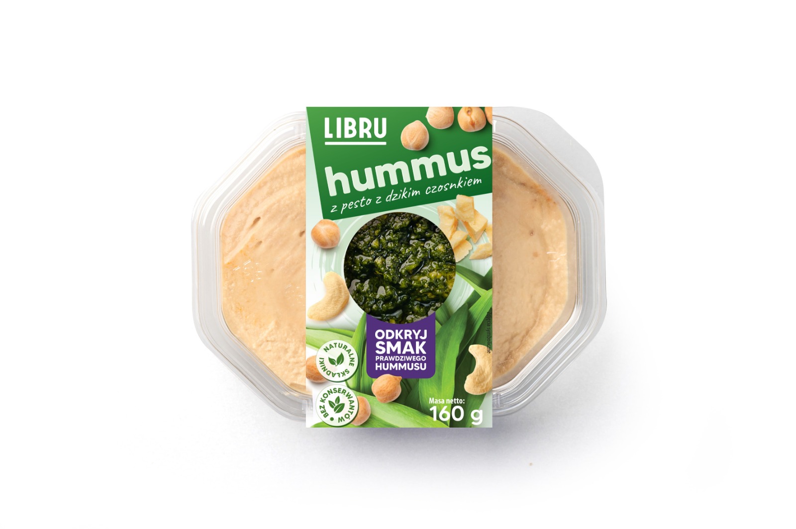 LIBRU Hummus z pesto z dzikim czosnkiem