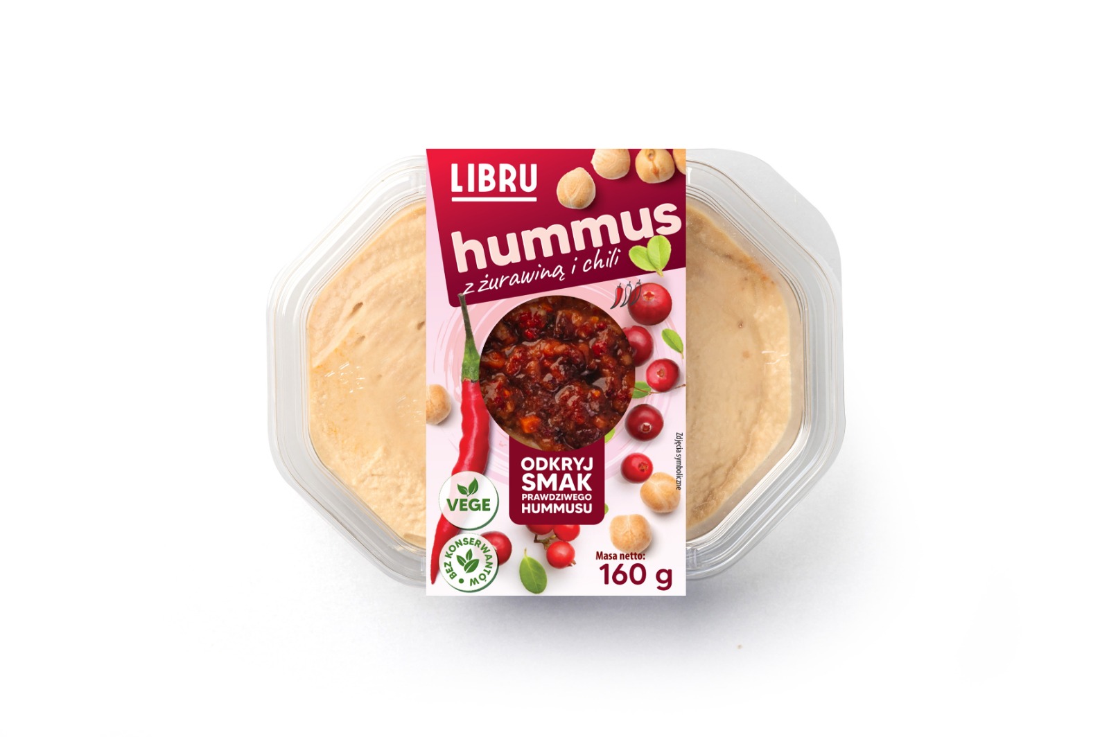 LIBRU Hummus z żurawiną i chili
