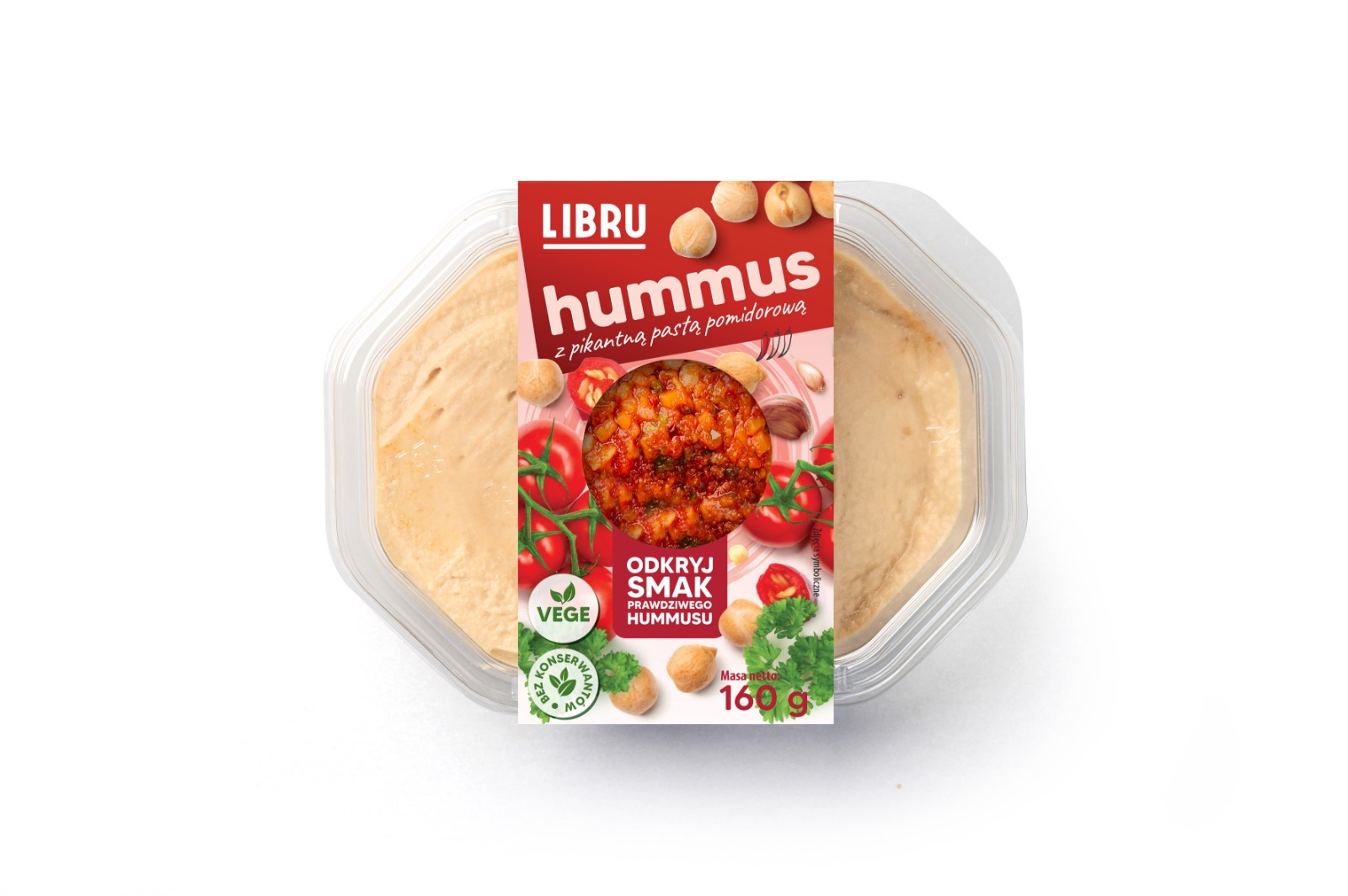 LIBRU Hummus z pikantną pastą pomidorową