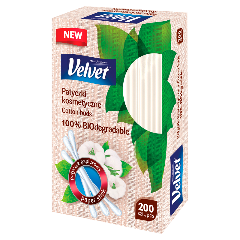 VELVET Papierowe patyczki kosmetyczne 200 szt. frisco.pl
