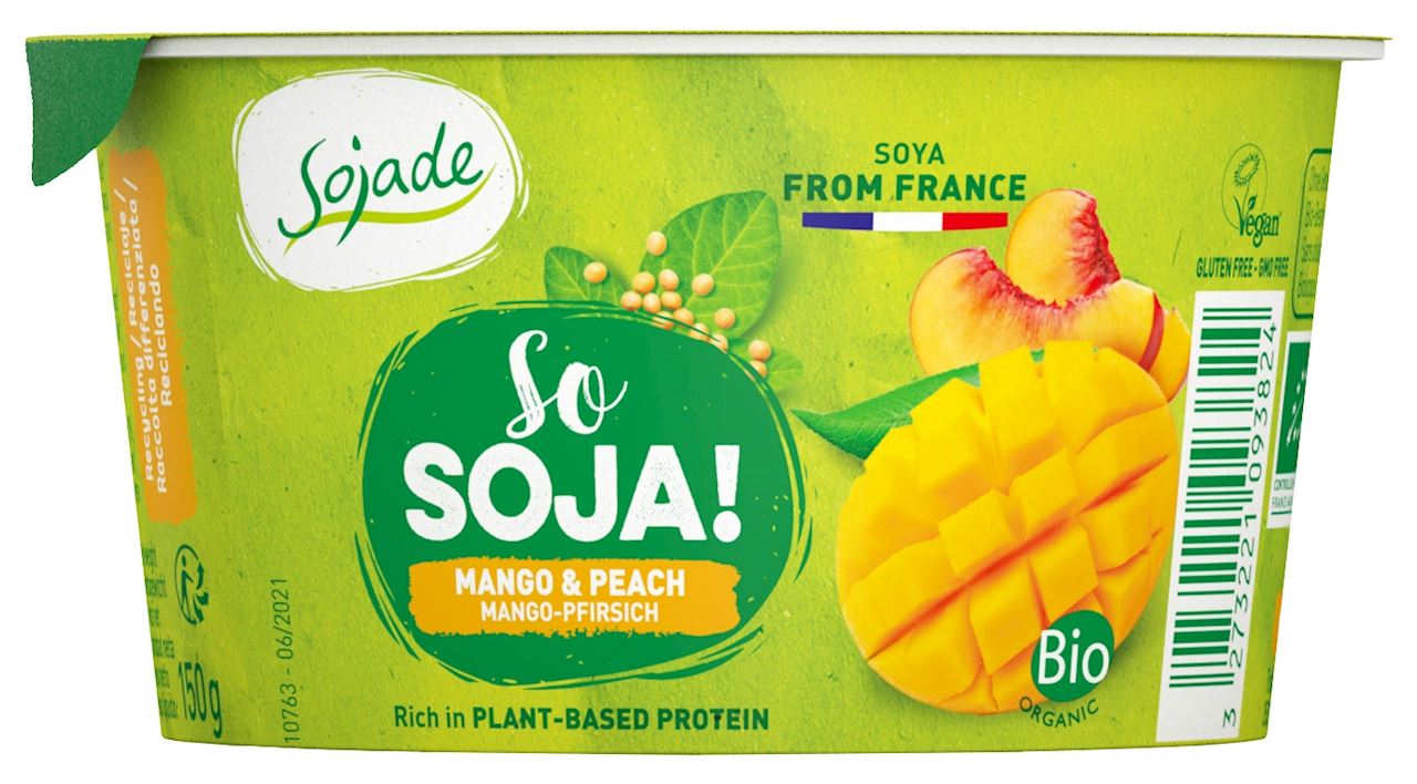 SOJADE Deser sojowy mango - brzoskwinia bezglutenowy BIO