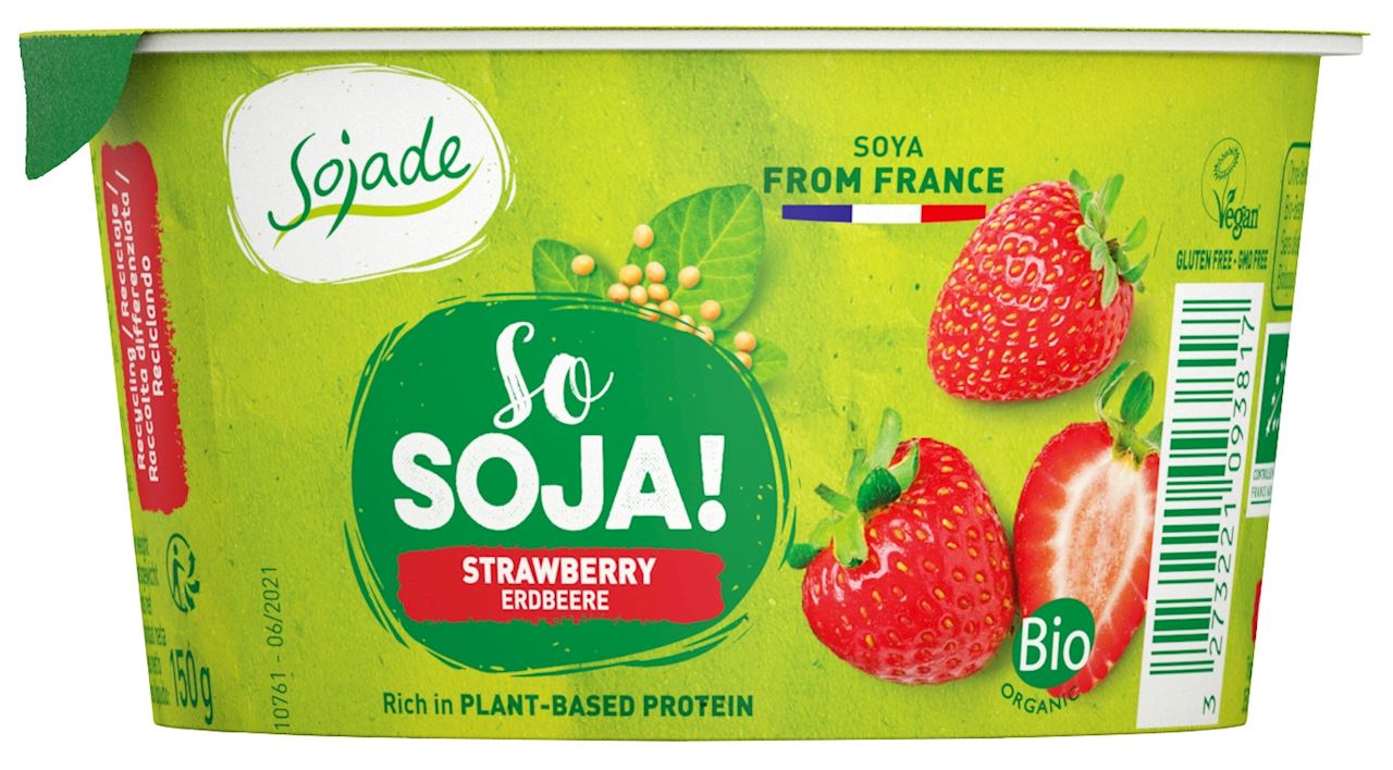 SOJADE Deser sojowy truskawkowy bezglutenowy BIO