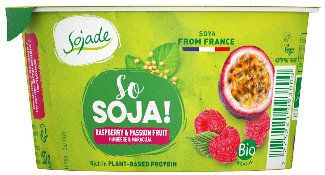 SOJADE Deser sojowy malina - marakuja bezglutenowy BIO