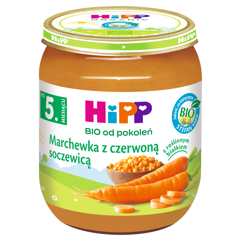 HIPP BIO od pokoleń Marchewka z czerwoną soczewicą