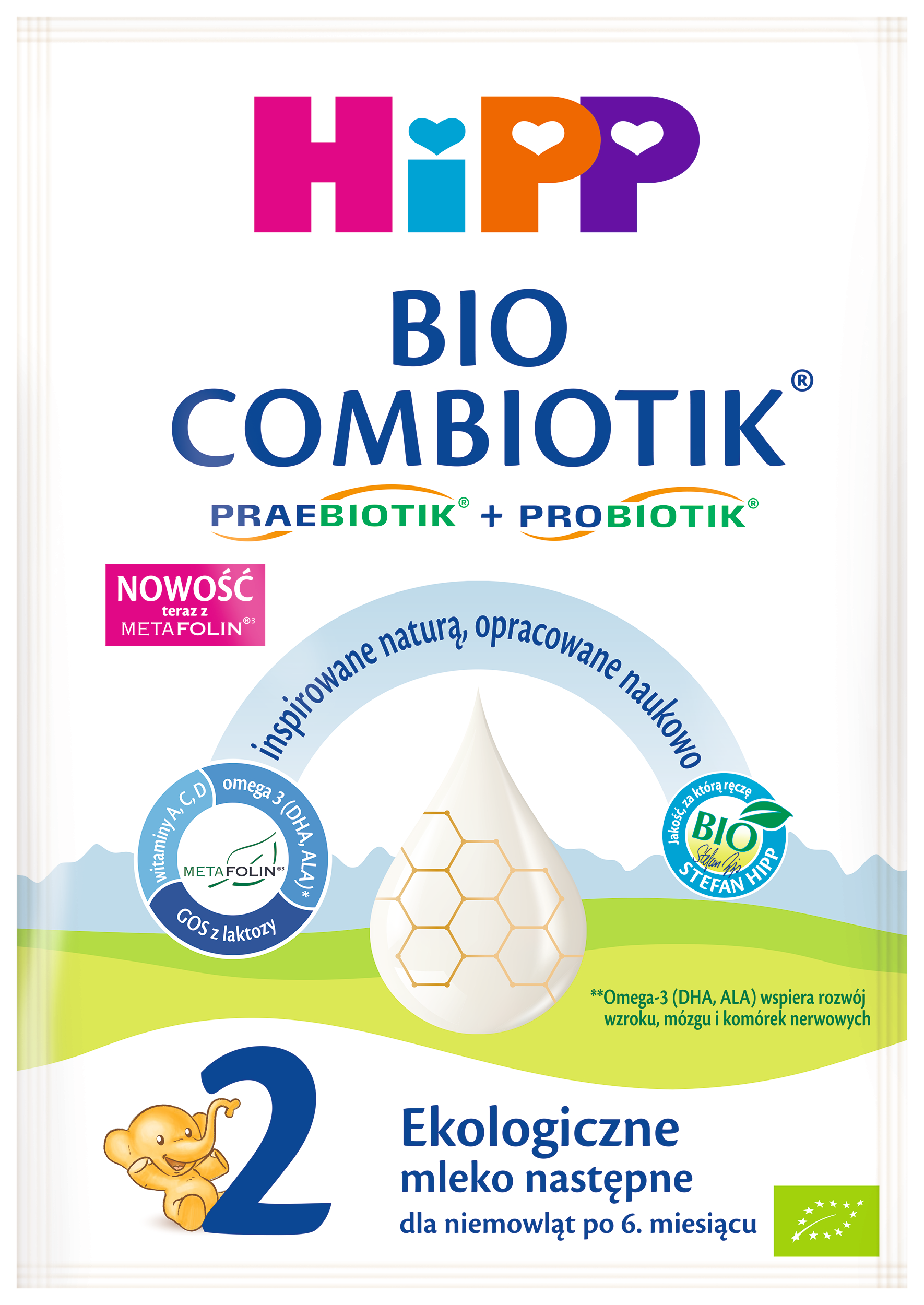 HIPP 2 BIO Combiotik ekologiczne mleko następne dla niemowląt po 6 miesiącu