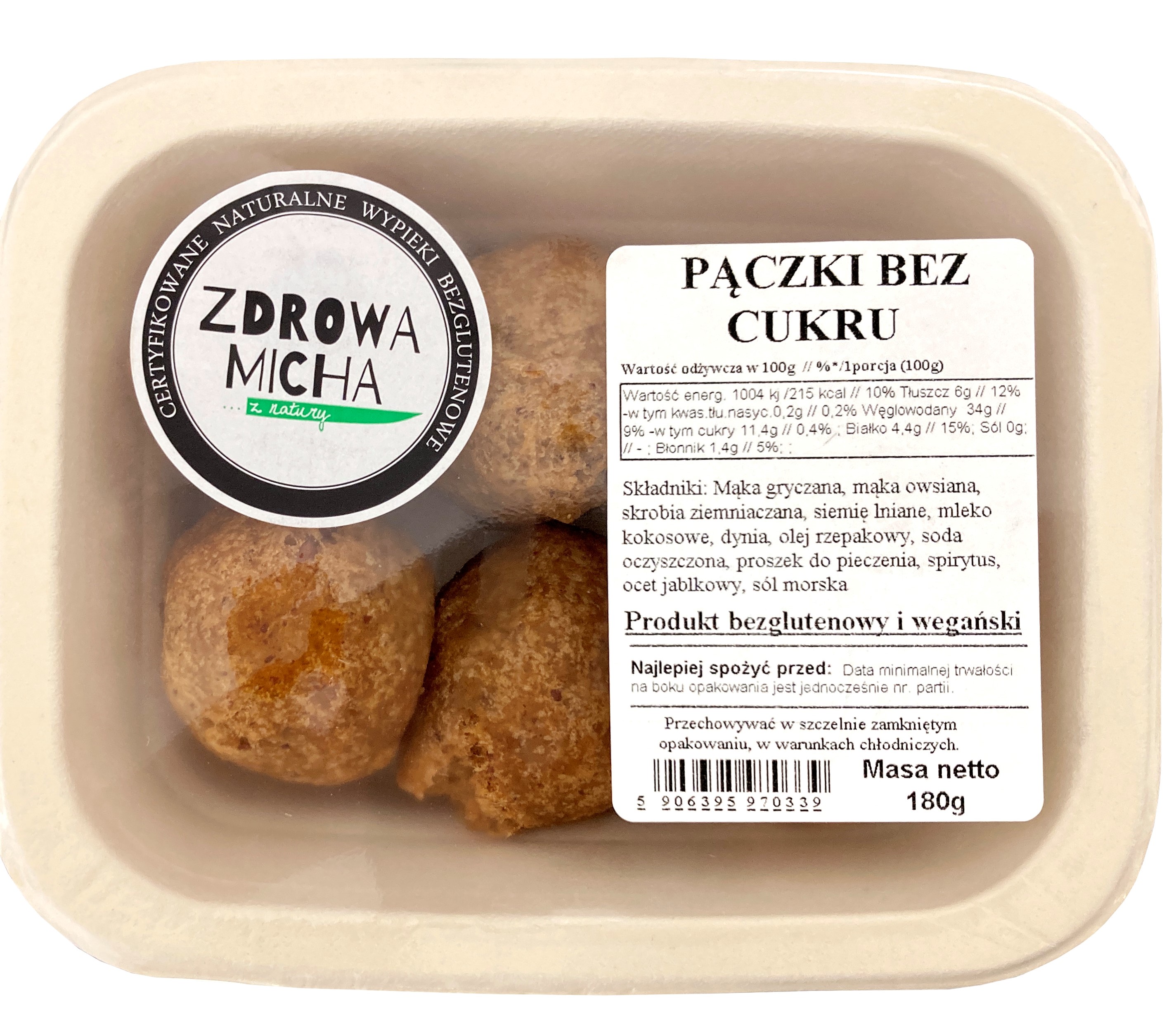 ZDROWA MICHA Bezglutenowe pączki bez cukru