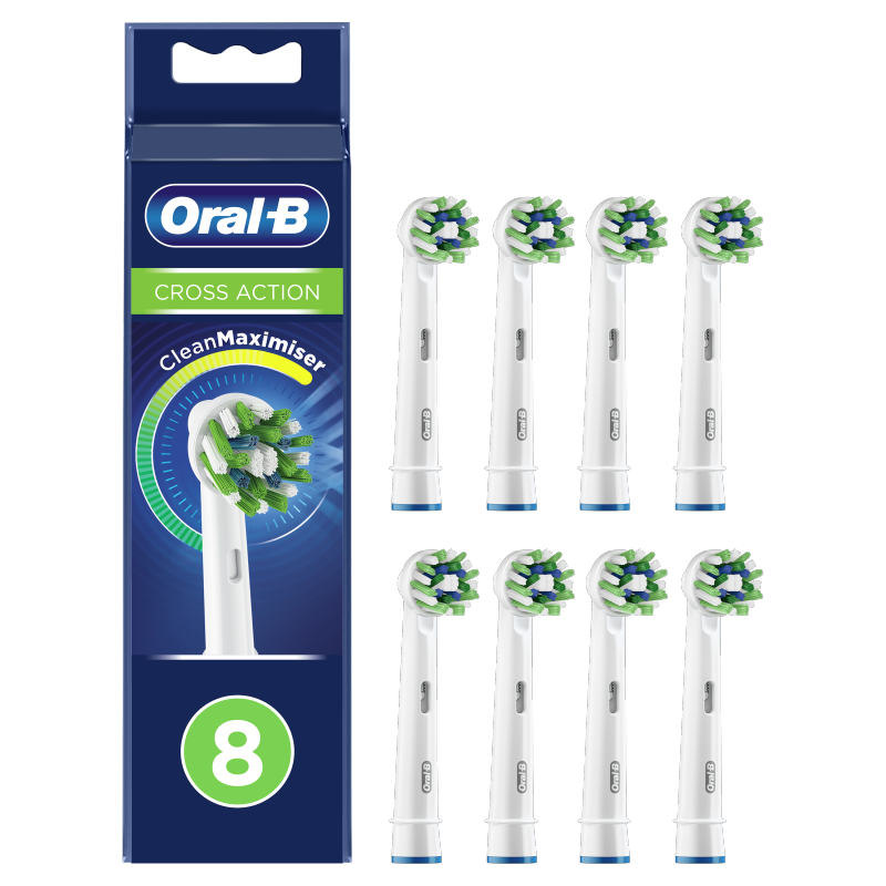 ORAL-B Końcówki CrossAction CleanMaximiser 8 sztuk