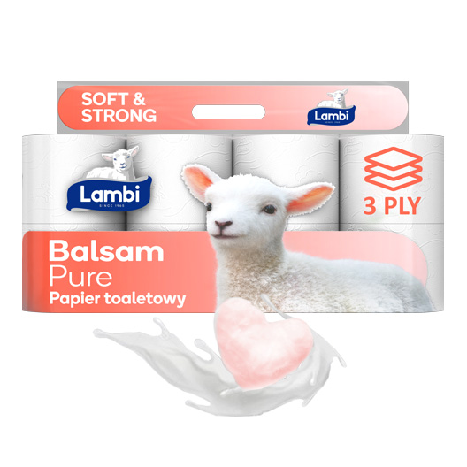 LAMBI Papier toaletowy Balsam Pure 8 rolek