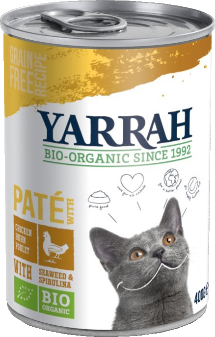 YARRAH Pasztet dla kota z kurczaka z algami BIO