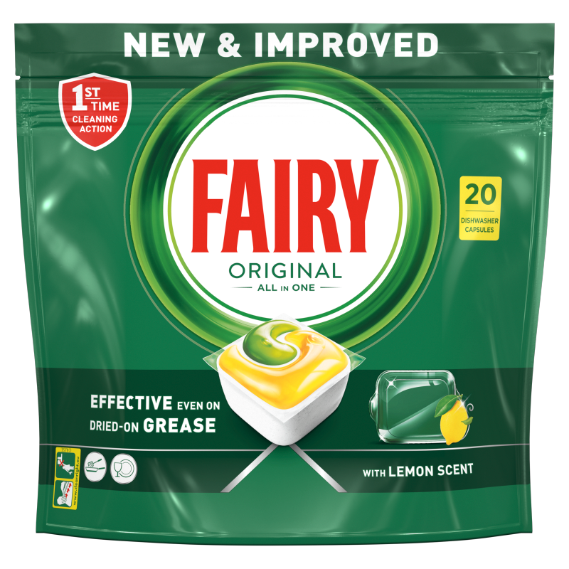 FAIRY Original All In One Kapsułki do zmywarki cytrynowe 20 szt