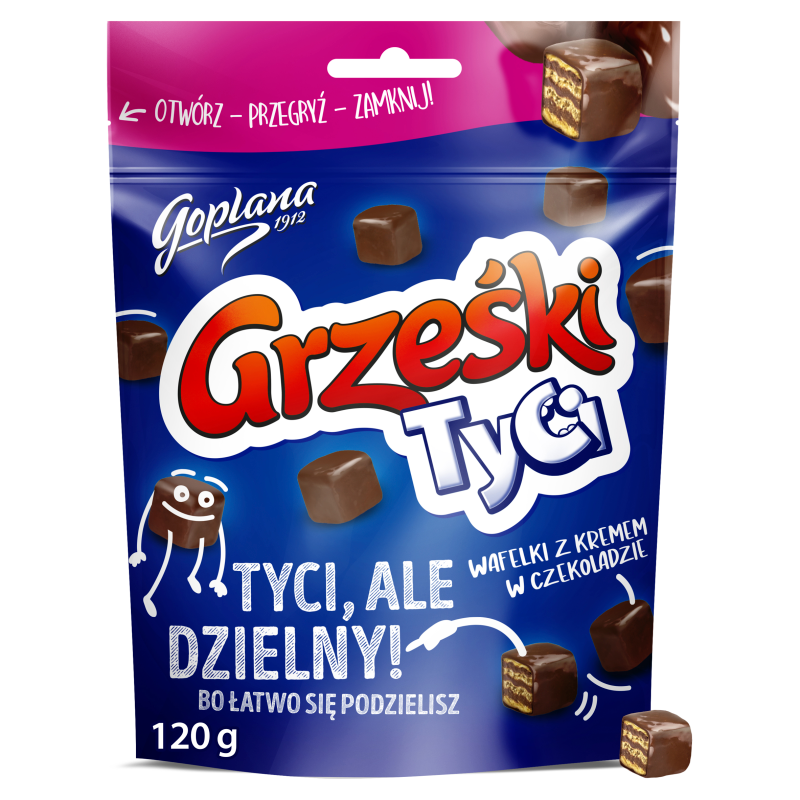 GRZEŚKI Tyci Wafelki z kremem w czekoladzie frisco.pl