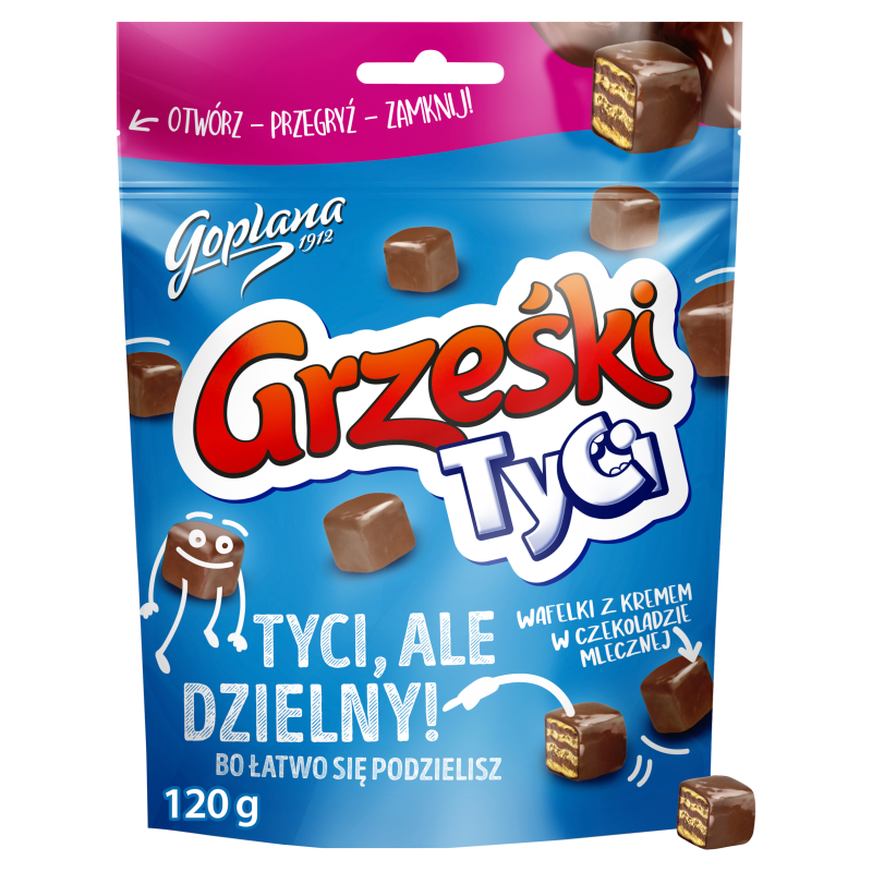 GRZEŚKI Tyci Wafelki z kremem w mlecznej czekoladzie frisco.pl