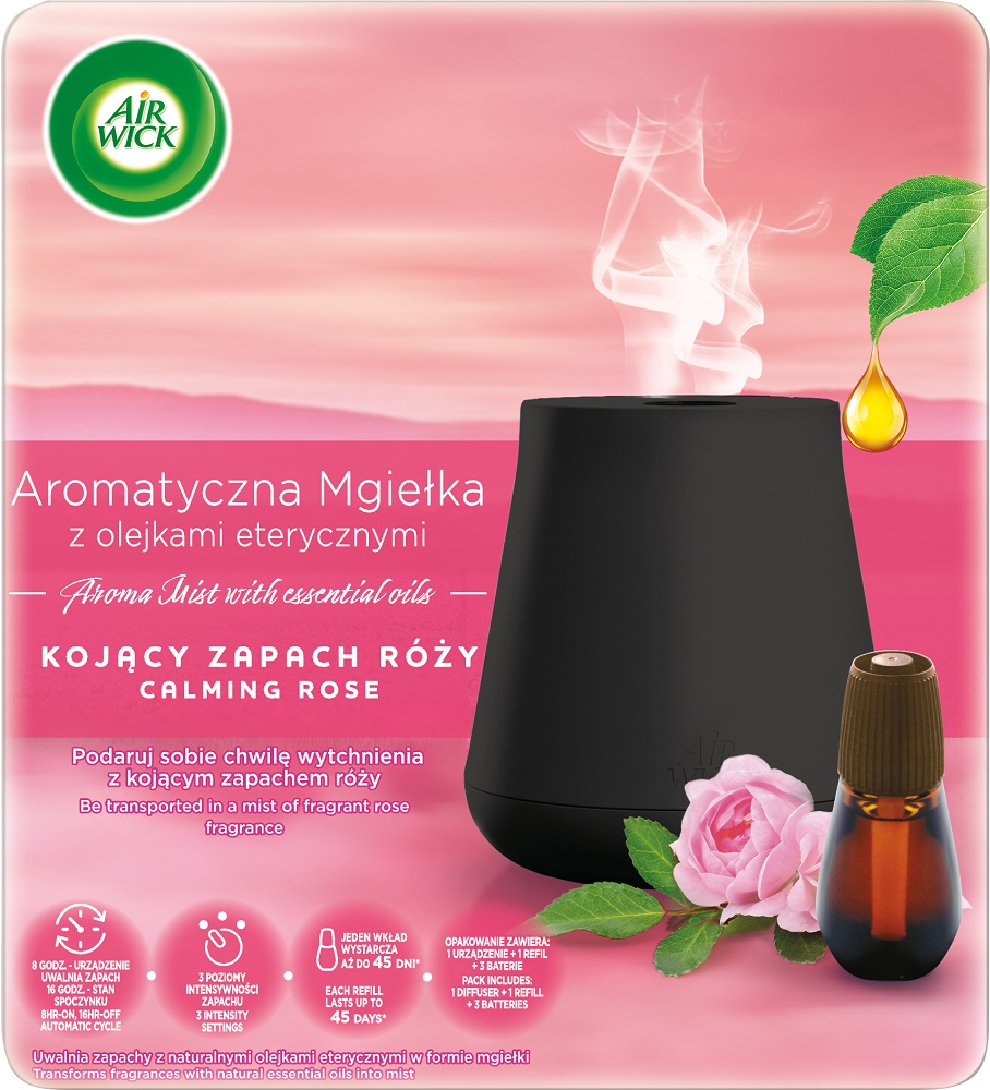 AIR WICK Essential Mist Aroma Automatyczny odświeżacz powietrza Kojący zapach róży
