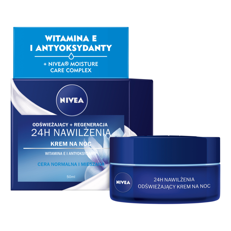 NIVEA Nawilżający krem na noc cera normalna i mieszana
