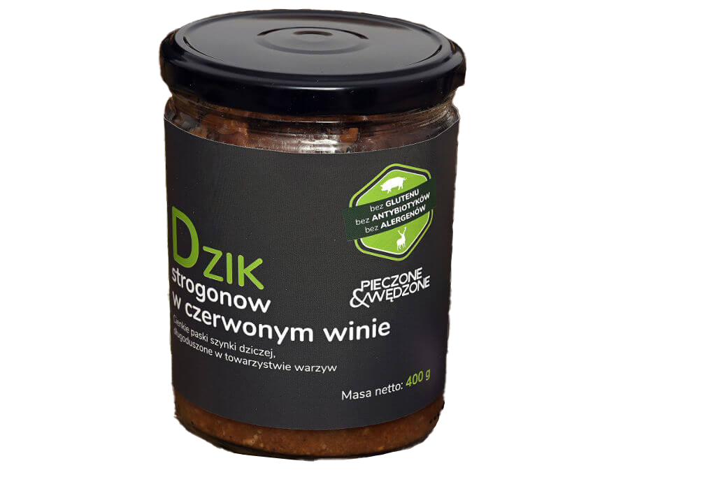 PIECZONE&WĘDZONE Dzik strogonow w czerwonym winie
