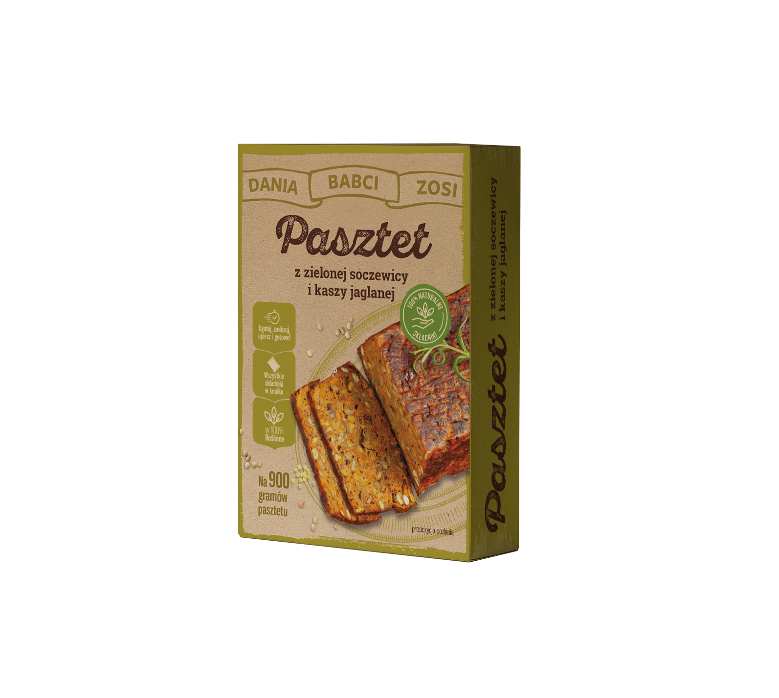 DANIA BABCI ZOSI Pasztet z zielonej soczewicy i kaszy jaglanej