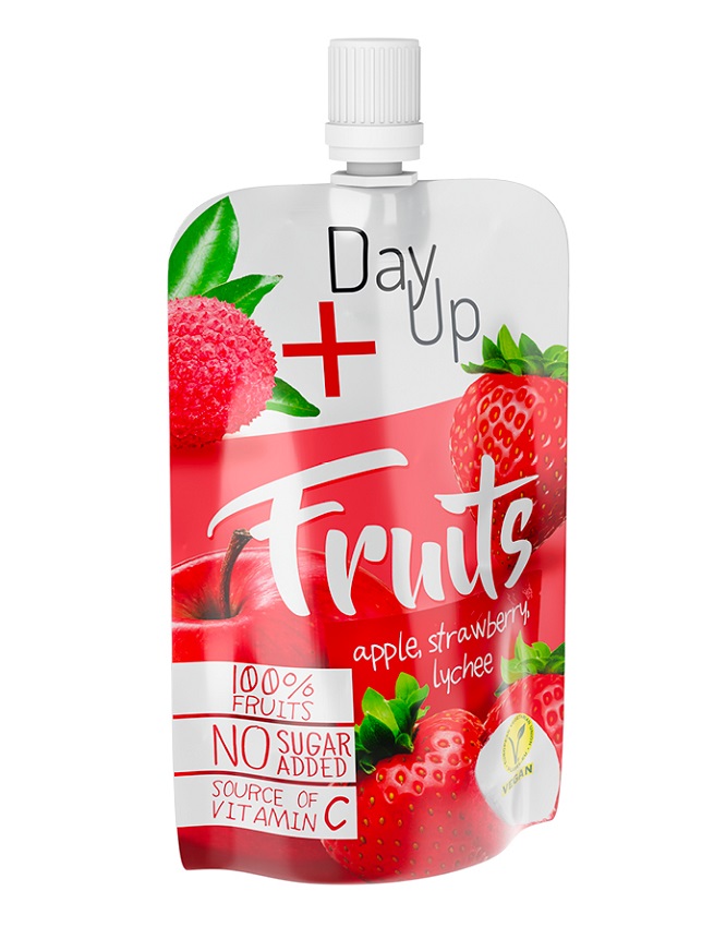 DAYUP Purée jabłkowe z truskawkami i liczi