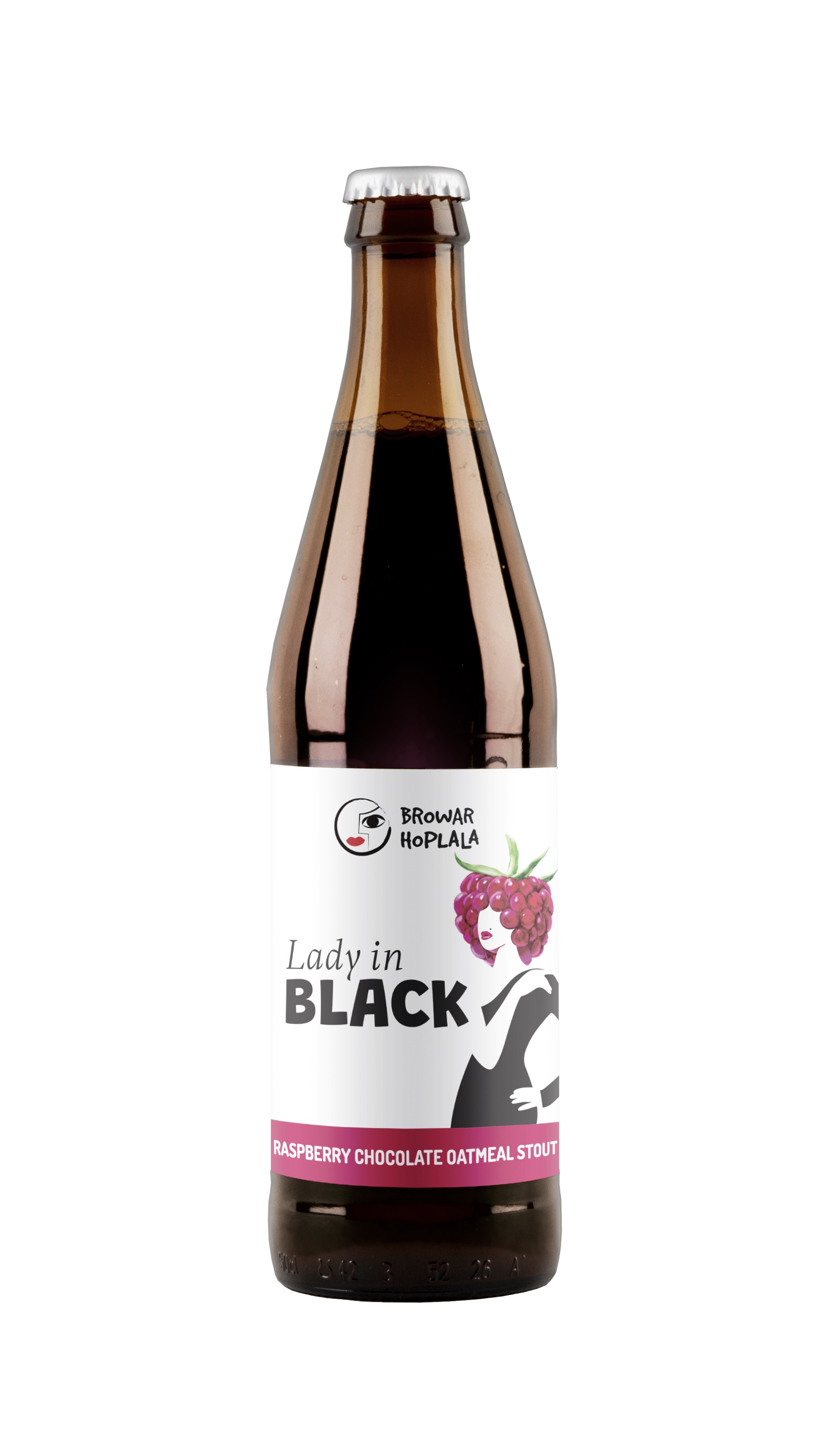 HOPLALA Piwo Lady in Black Stout z Malinami (butelka bezzwrotna)