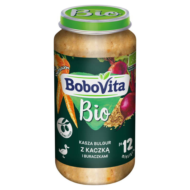 BOBOVITA BIO Kasza bulgur z kaczką i buraczkami po 12 miesiącu