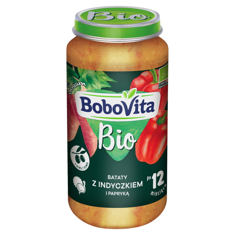 BOBOVITA BIO Bataty z indyczkiem i papryką po 12 miesiącu