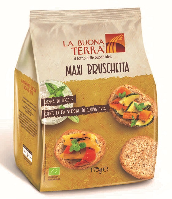 LA BUONA TERRA Pieczywo Chrupiące Bruschetta z oliwą z oliwek extra virgin BIO