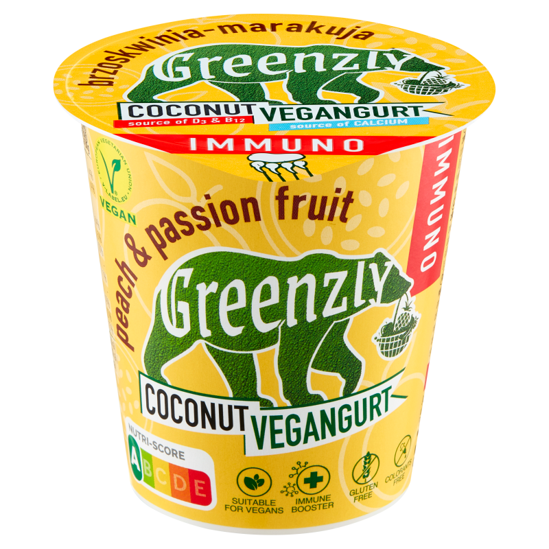 GREENZLY Produkt kokosowy o smaku brzoskwini z marakują