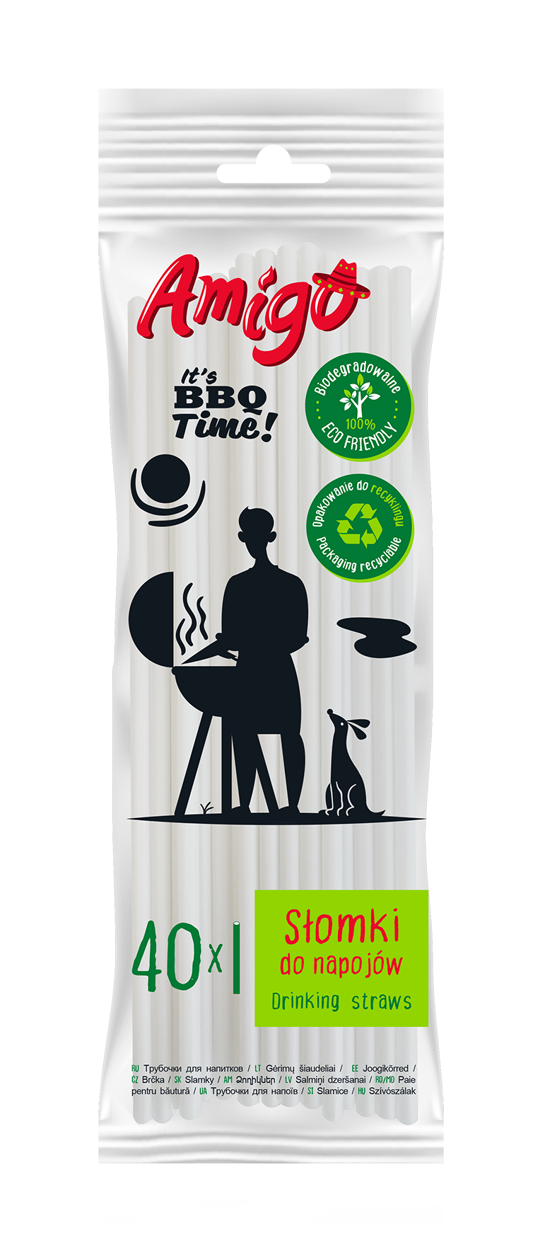 AMIGO Słomki papierowe 40 szt. frisco.pl