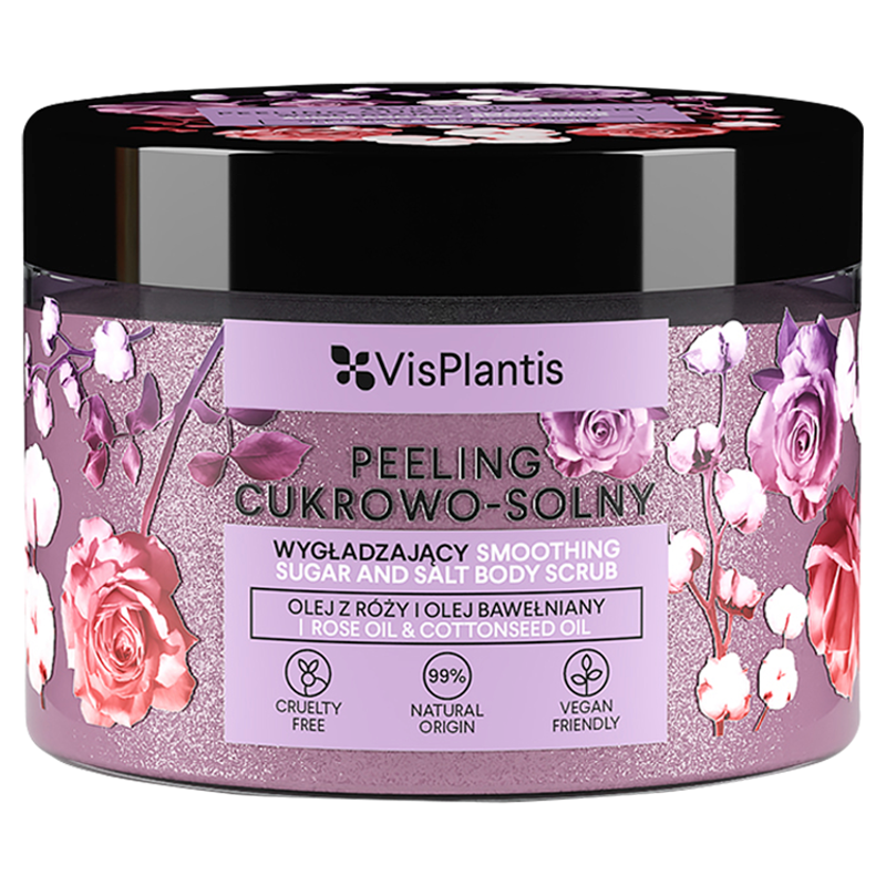 VIS PLANTIS Peeling cukrowo-solny róża i olej bawełniany