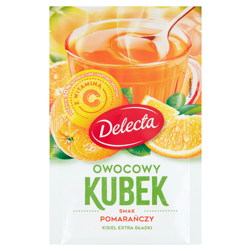 DELECTA Owocowy Kubek Kisiel o smaku pomarańczowym (extra gładki) frisco.pl