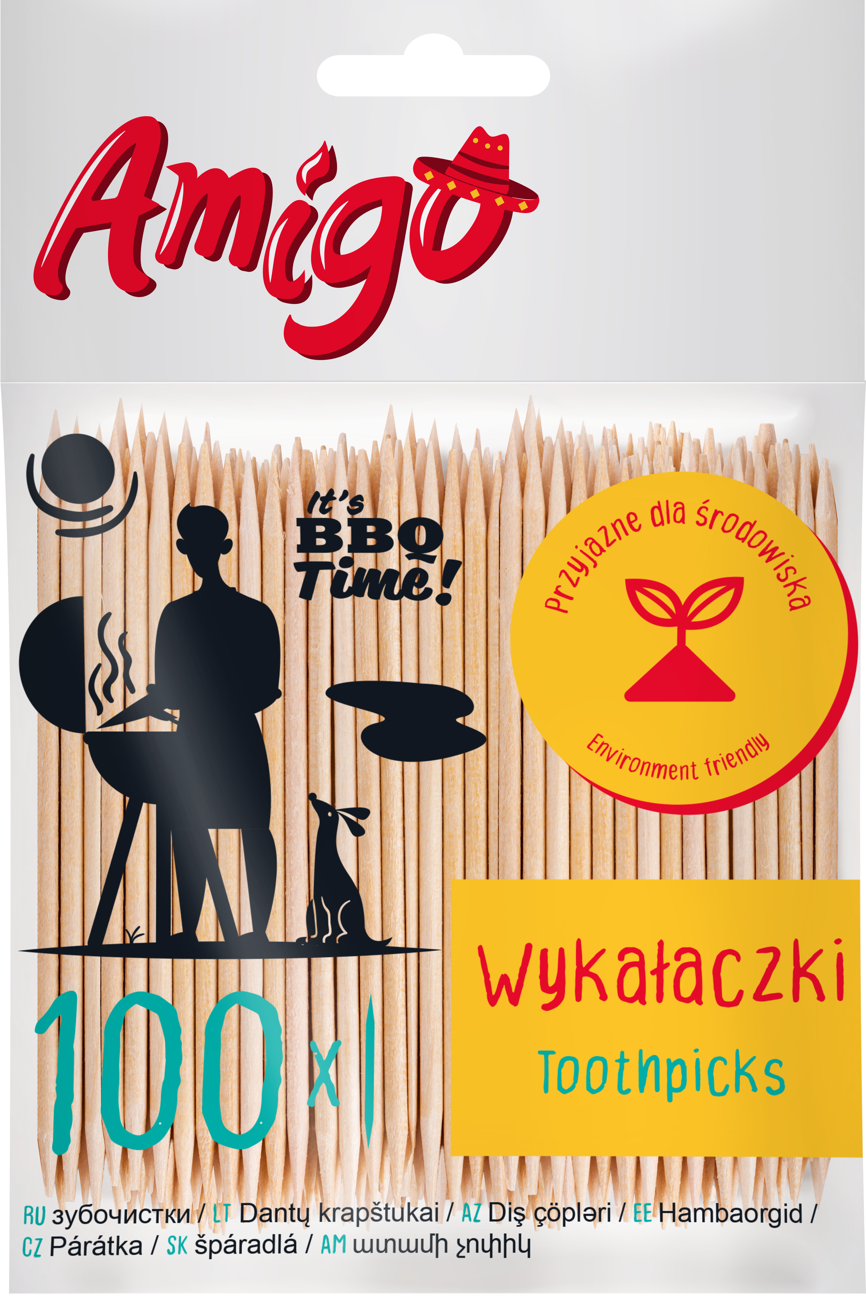 AMIGO Jednorazowe wykałaczki 100szt.