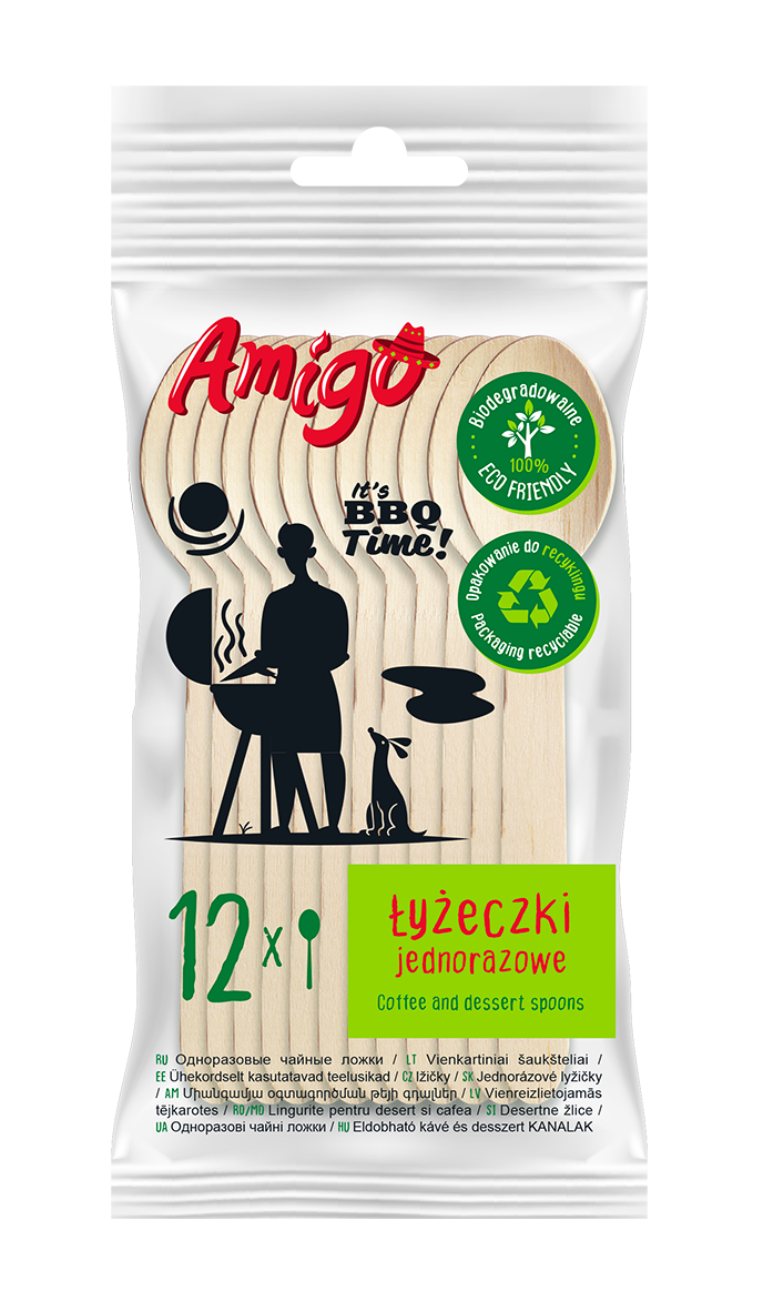 AMIGO Łyżeczki drewniane 12 szt. frisco.pl