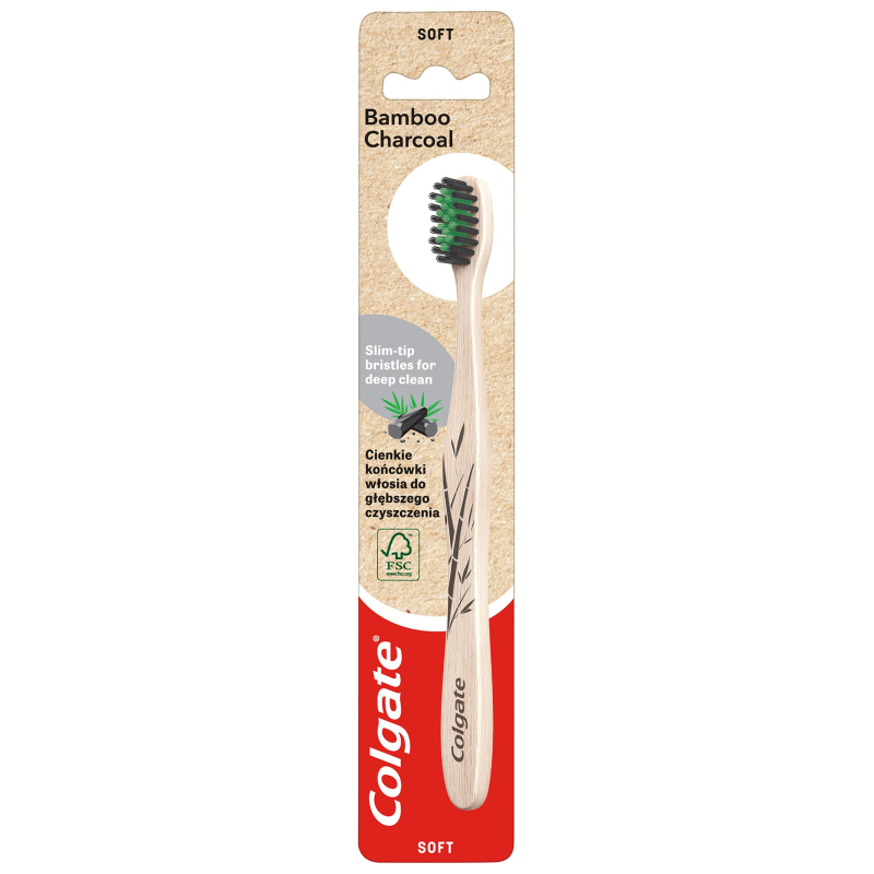 COLGATE Bamboo Charcoal Szczoteczka do zębów miękka frisco.pl