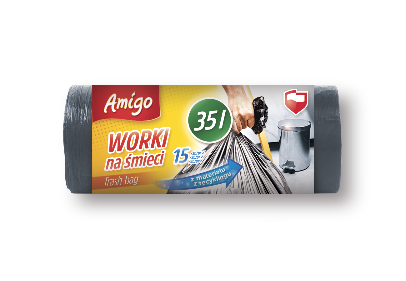 AMIGO Worki na śmieci ldpe 35l 15 szt.