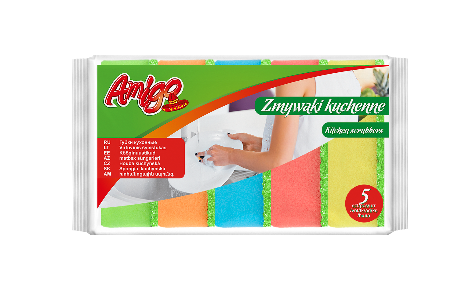 AMIGO Zmywak kuchenny 5 szt.