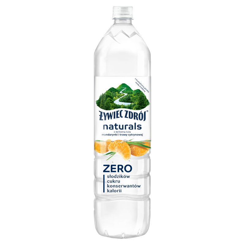 ŻYWIEC ZDRÓJ Naturals Napój niegazowany z delikatną nutą mandarynki i trawy cytrynowej