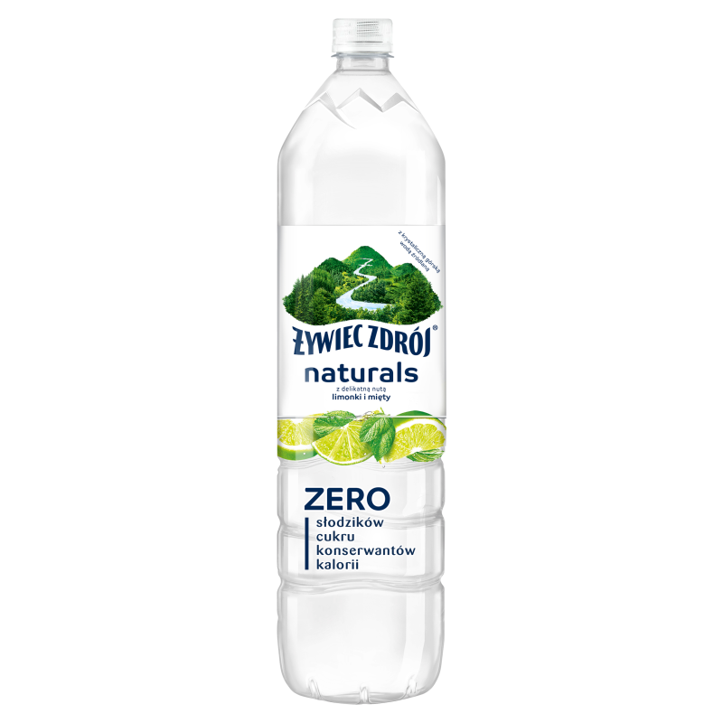 ŻYWIEC ZDRÓJ Naturals Napój niegazowany z delikatną nutą limonki i mięty