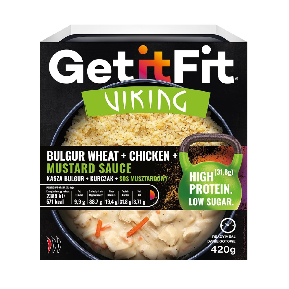 GET IT FIT Viking kasza bulgur + kurczak + sos musztardowy
