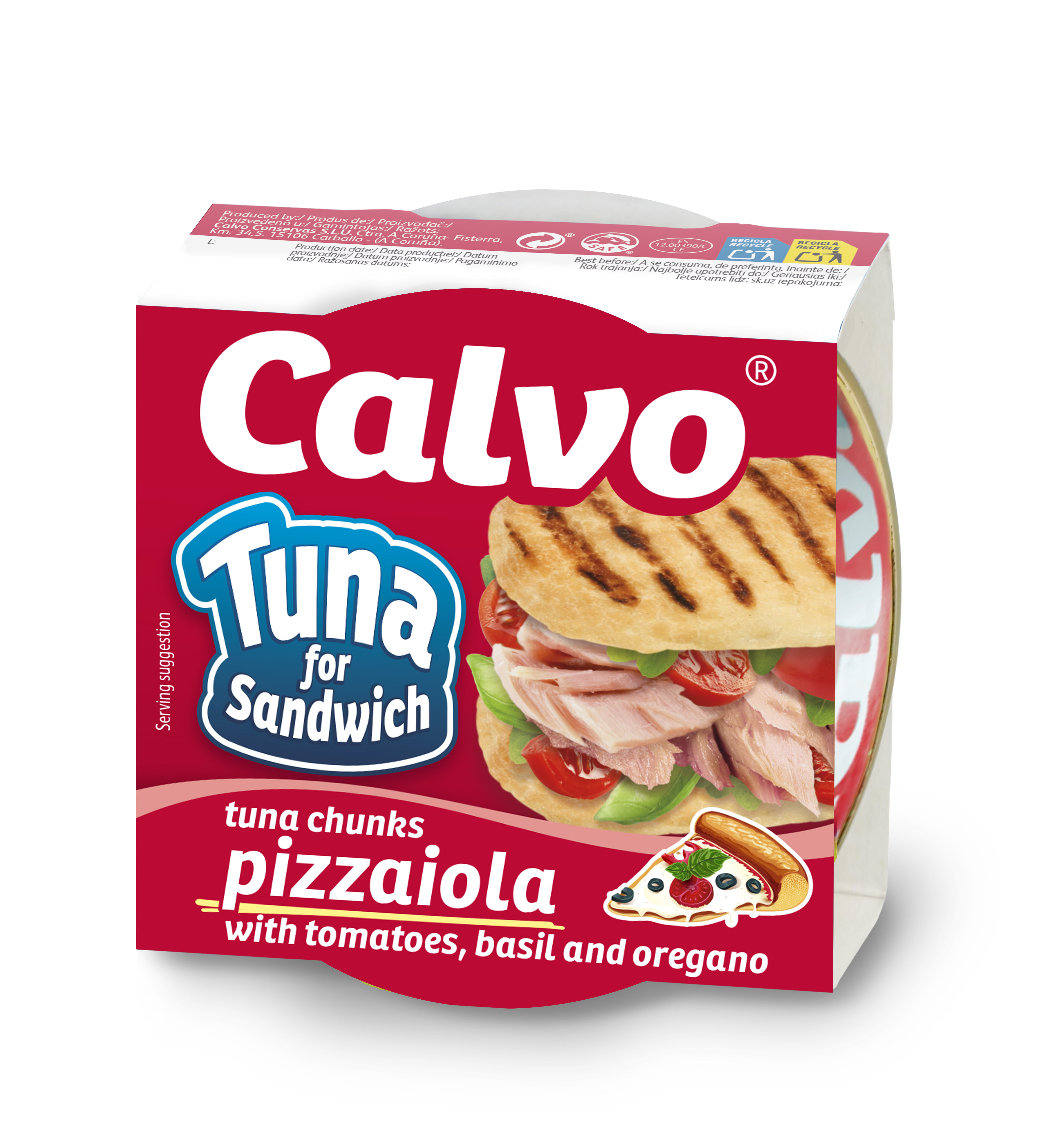 CALVO Tuńczyk z pomidorami bazylią i oregano