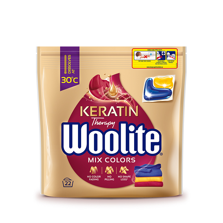 WOOLITE Mix Colors Kapsułki do prania z keratyną tkanin kolorowych 22 szt frisco.pl