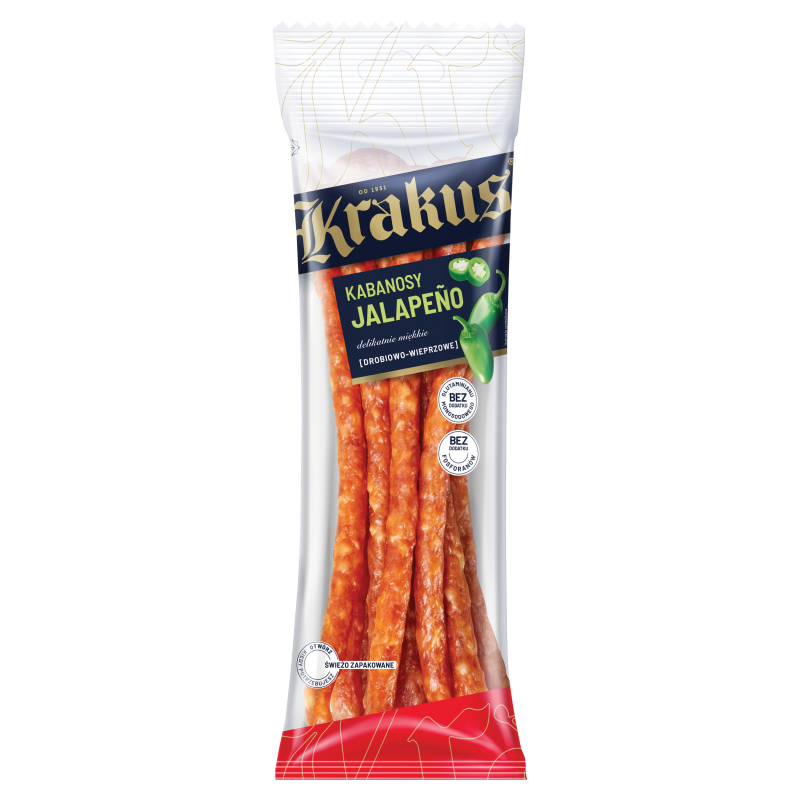 KRAKUS. Kabanosy drobiowo-wieprzowe jalapeno frisco.pl