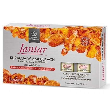 JANTAR Kuracja w ampułkach do włosów zniszczonych (5x5 ml)